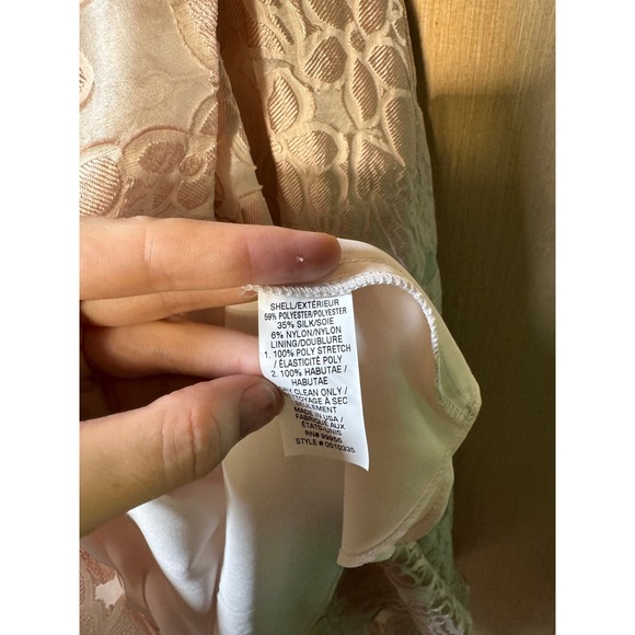 Shoshanna Midnight Blush Pink Floral Strapless Hi-Lo Dress Size 8 - Picture 6 of 6